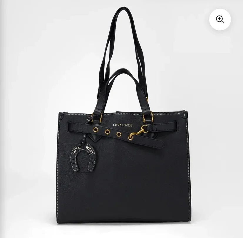 Loyal West Medium Calfskin Tote — Black