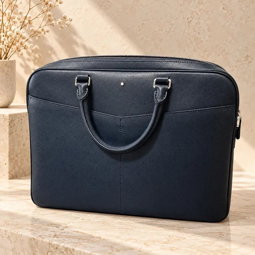 Montblanc Meisterstück Selection 109620 Navy Leather Briefcase