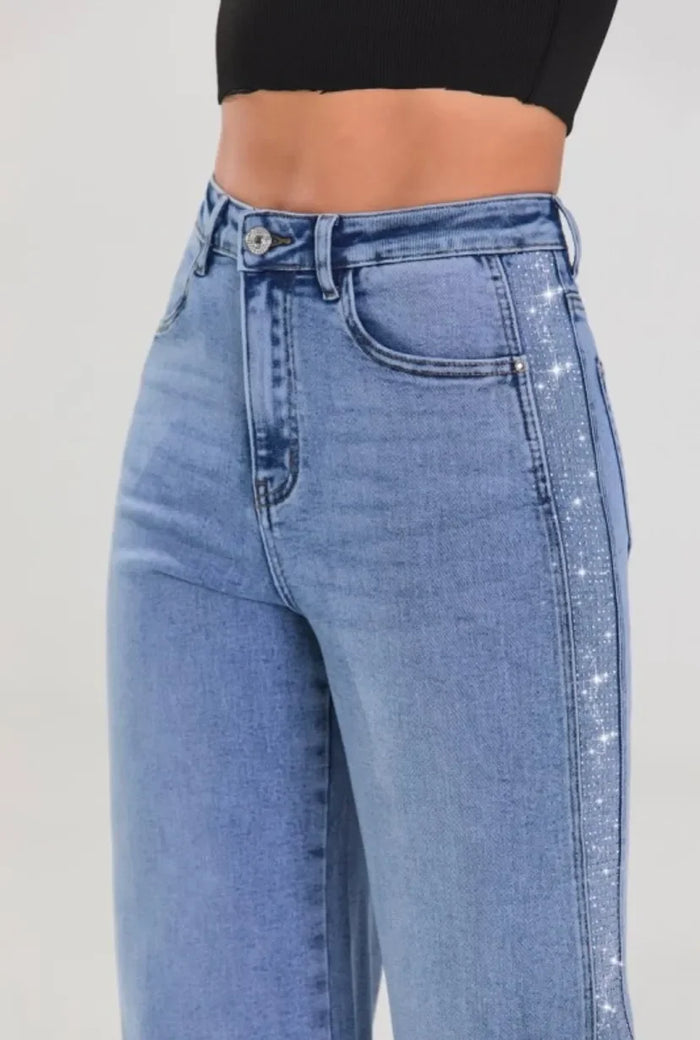Nina Rossi Sparkle Stripe Denim