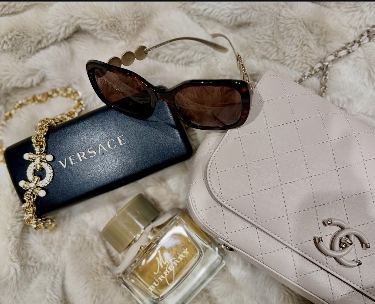 Cream Chanel bag
