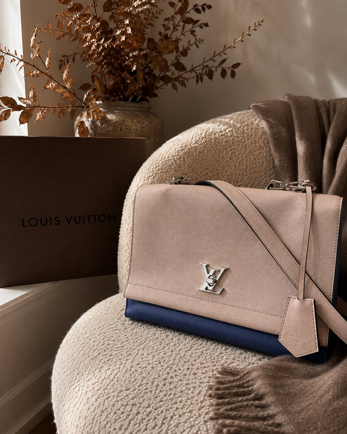 Louis Vuitton Capucines MM — Pink & Blue Taurillon Leather