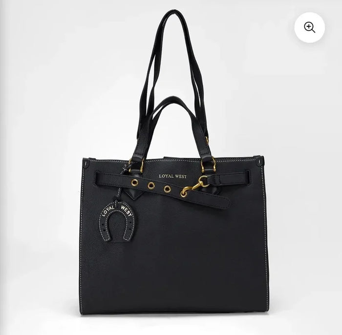 Loyal West Medium Calfskin Tote — Black