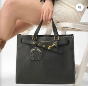 Loyal West Medium Calfskin Tote — Black