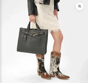 Loyal West Medium Calfskin Tote — Black